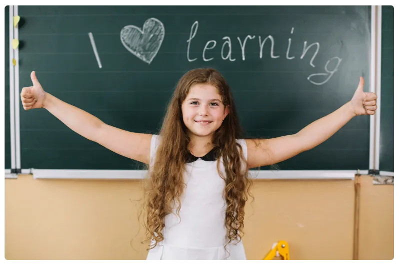 Students and teachers in a joyful school wellbeing session